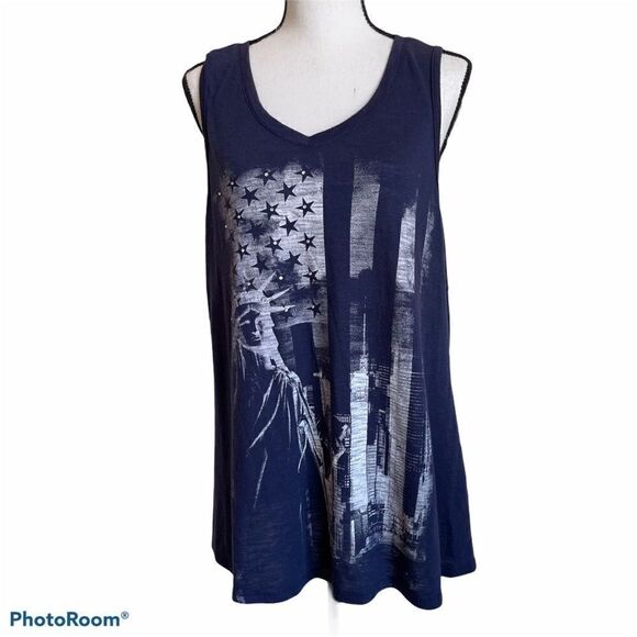 C Established 1946 Sleeveless New York Graphic Images Tank Top - Picture 1 of 9